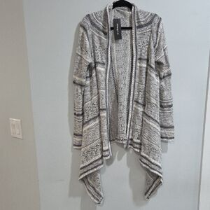 Elegant Gray Knit Cardigan Maglia Sz M 100% Cotton New With Tag
